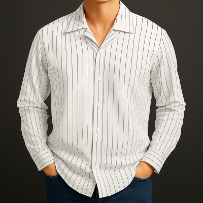 China Manufacturing O Neck Stripped Shirt